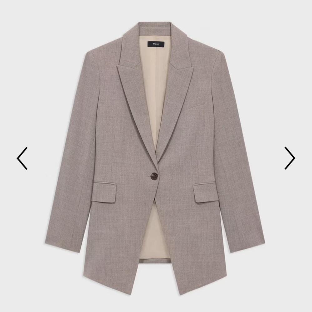 Theory Etiennette Cinder Melange Suit Jacket and Pants